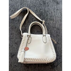 London Fog Leather Handbag with Tassel